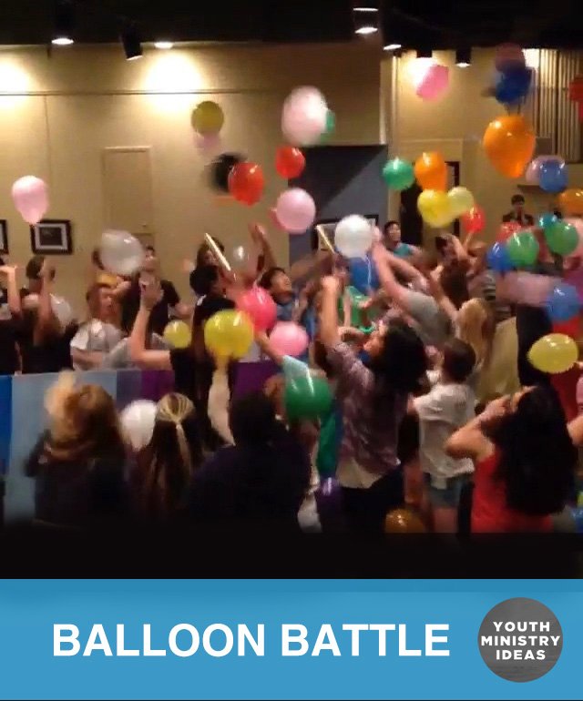 balloon battle group game