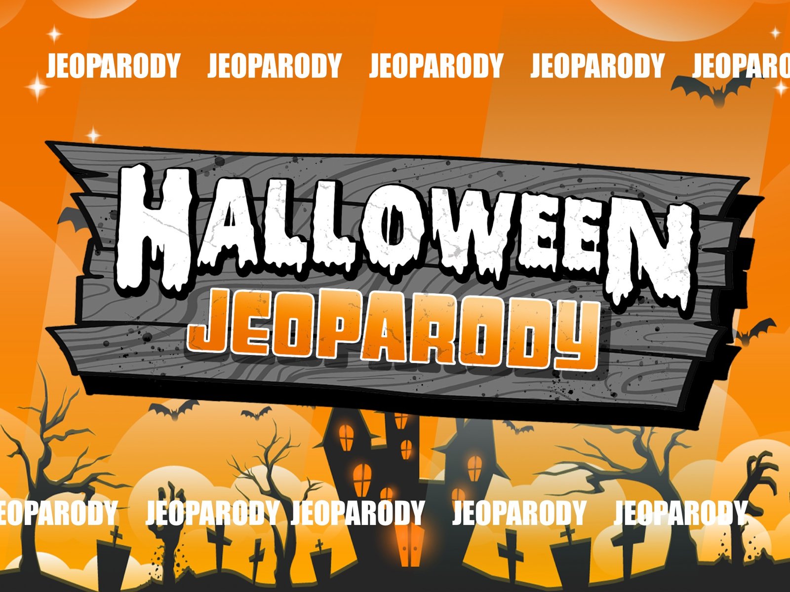 Halloween Jeopardy Trivia Powerpoint Game Mac and PC Compatible