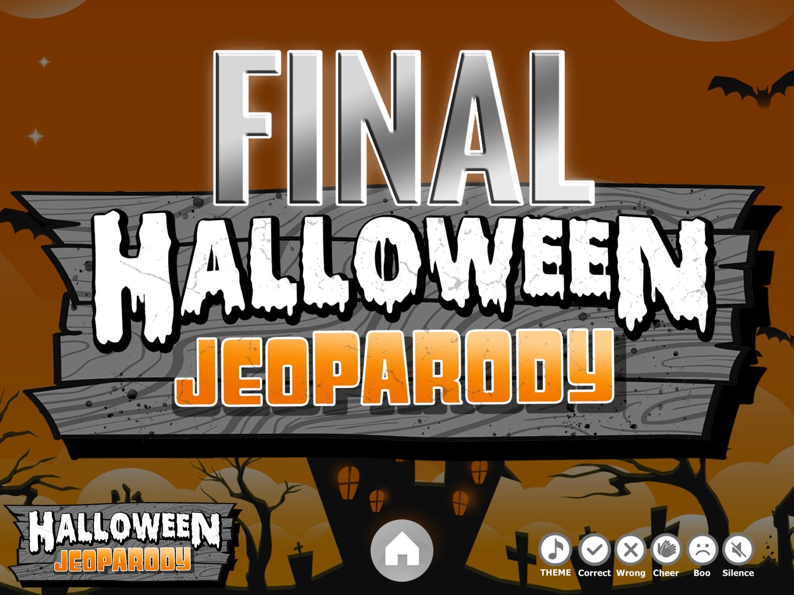 Halloween Jeopardy Trivia Powerpoint Game Mac and PC Compatible