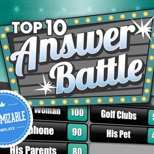 Answer Battle PowerPoint Template with Automatic Scoreboards​