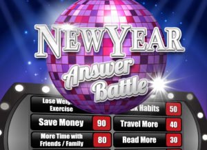 New Year's Eve Answer Battle Powerpoint Template - Family Fun Holiday Game