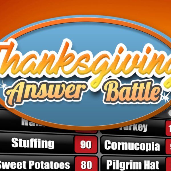 Thanksgiving Answer Battle Powerpoint Template – Family Fun Holiday Game
