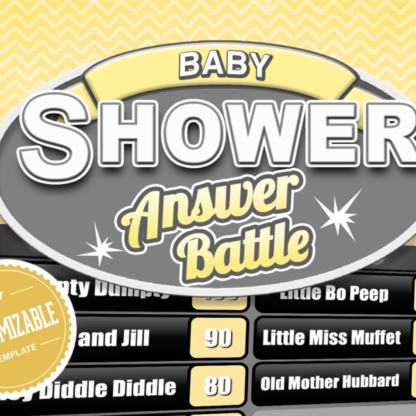 Baby Shower Answer Battle Gender Neutral PowerPoint Game