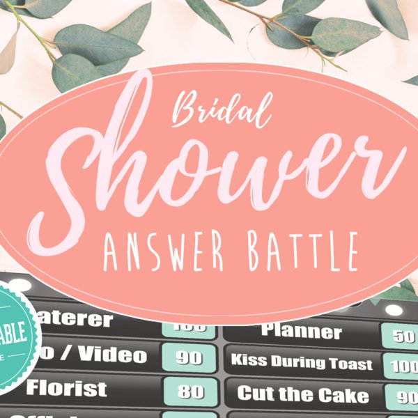 Bridal Shower Answer Battle – Aesthetic Eucalyptus Leaves Theme