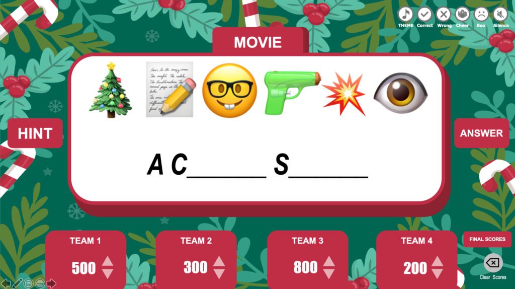 Christmas Family Feud Emoji Movie Powerpoint 3