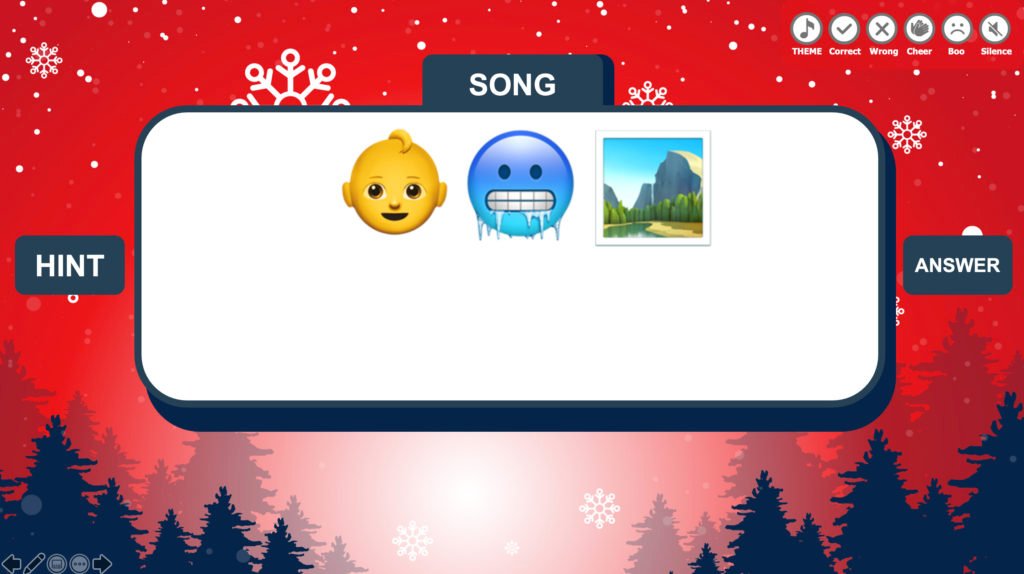 Christmas Family Feud Songs Emoji Power point 3
