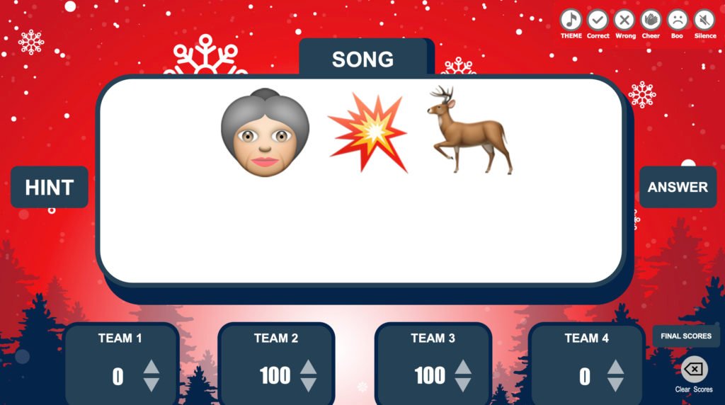 Christmas Family Feud Songs Emoji Power point 6